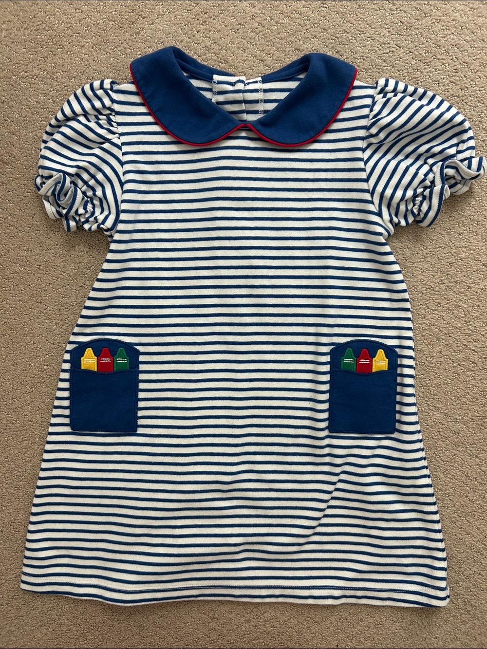 VGUC Zuccini Kids striped dress with crayon pockets